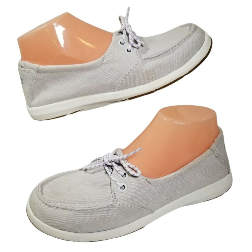 Columbia PFG Womens Size 6.5 Delray Grey Low Top Canvas Sneaker Shoes BL4611-082